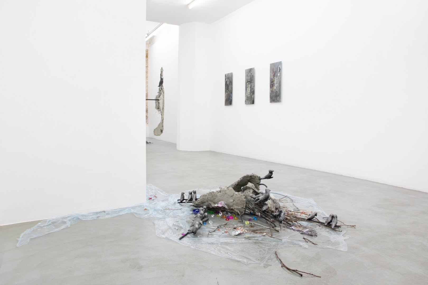 Installation view of dispel, Bremond Capela, Paris, France, 2025